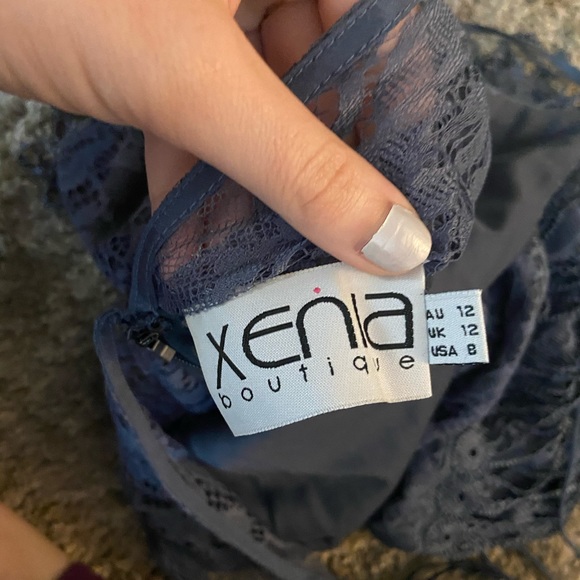 Blue fringe Xenia dress - Picture 7 of 7